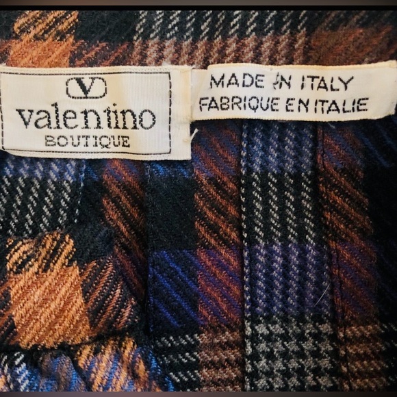 VALENTINO WOOL VINTAGE | Pleated Plaid Wool Skirt Excellent condition - Picture 4 of 8